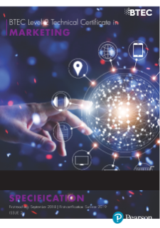 BTEC Level 2 Technical Certificate in Marketing specification